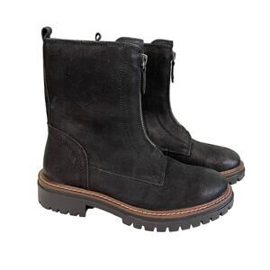 Alberto Torresi Women's Black Suede Leather Mid-Calf Zip Boots Size 6.5 NWT